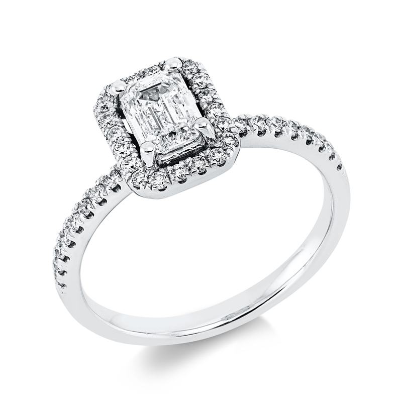 Solitaire mit Besatz Ring