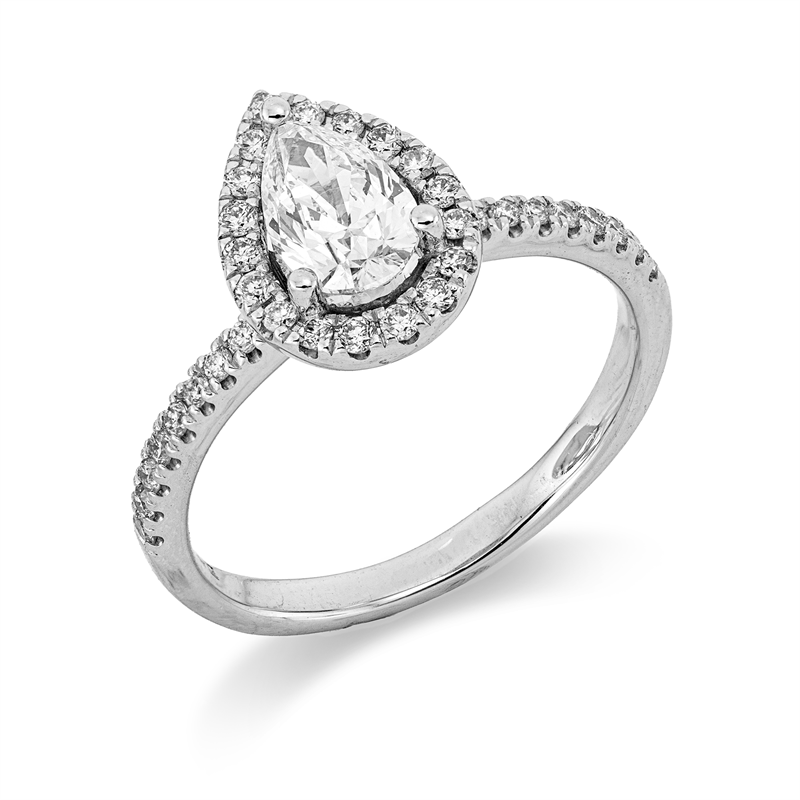 Solitaire mit Besatz Ring