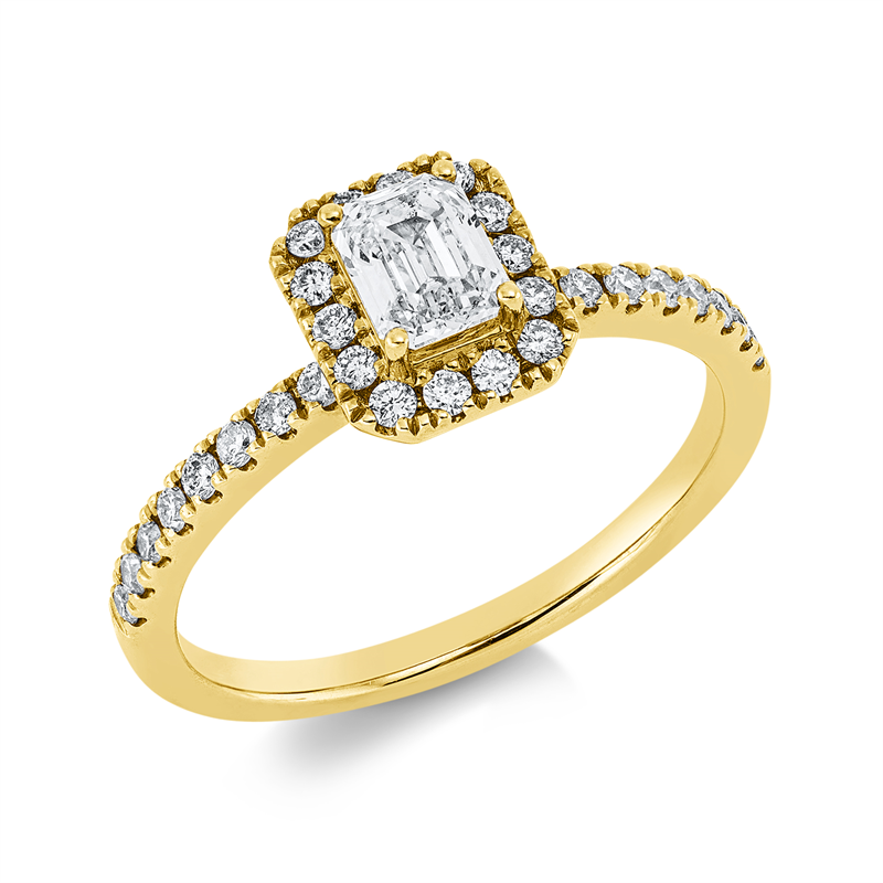 Solitaire mit Besatz Ring