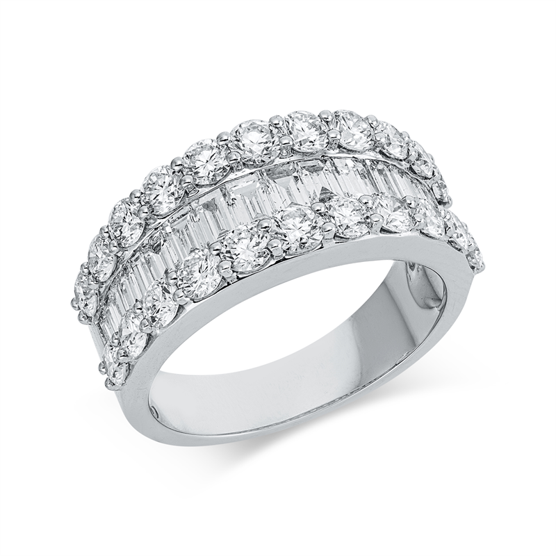 Mehrfachsteinbesatz Ring