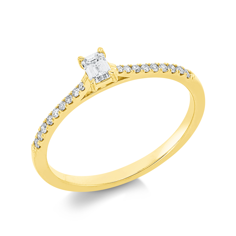 Solitaire mit Besatz Ring