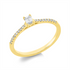 Solitaire mit Besatz Ring