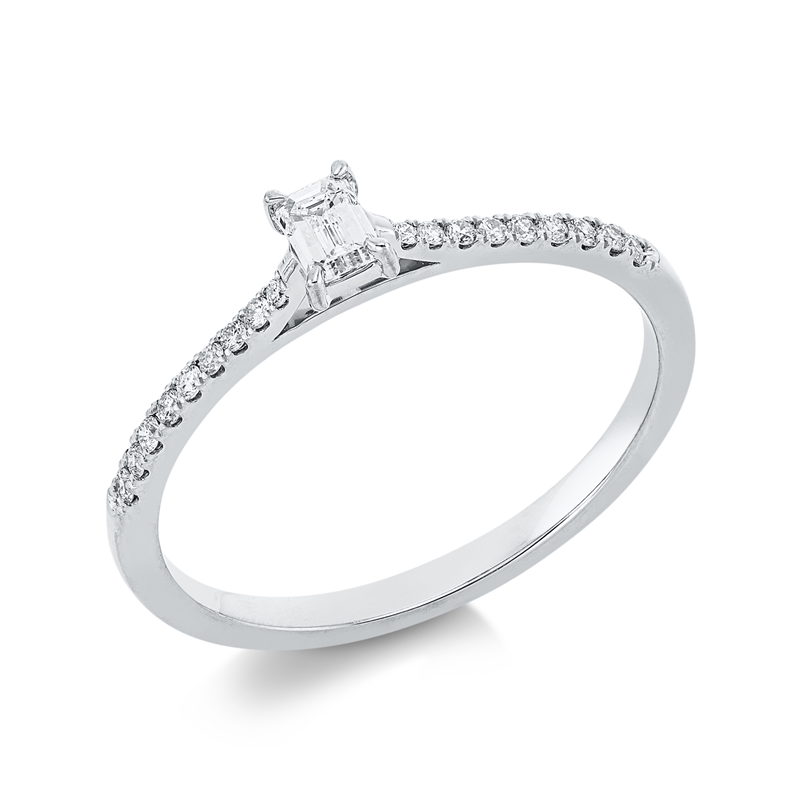 Solitaire mit Besatz Ring