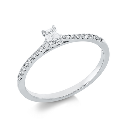 Solitaire mit Besatz Ring