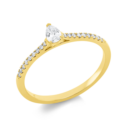 Solitaire mit Besatz Ring