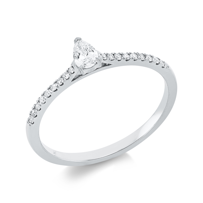 Solitaire mit Besatz Ring