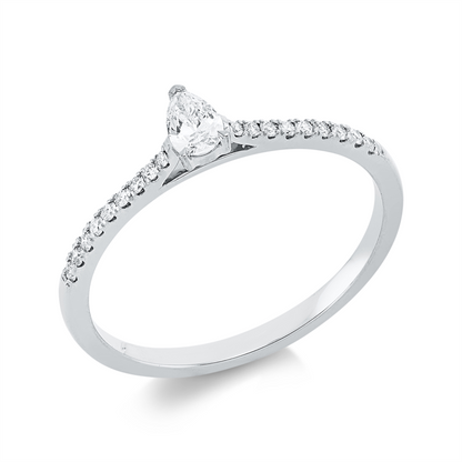 Solitaire mit Besatz Ring