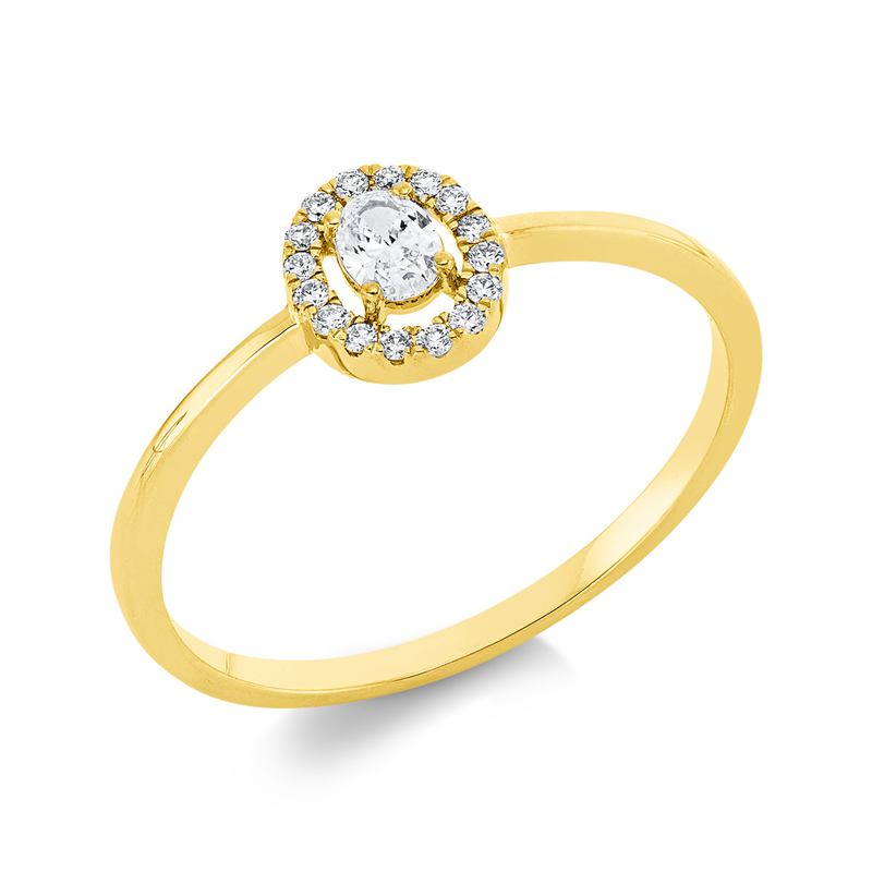 Solitaire mit Besatz Ring