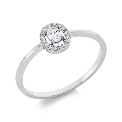 Solitaire mit Besatz Ring
