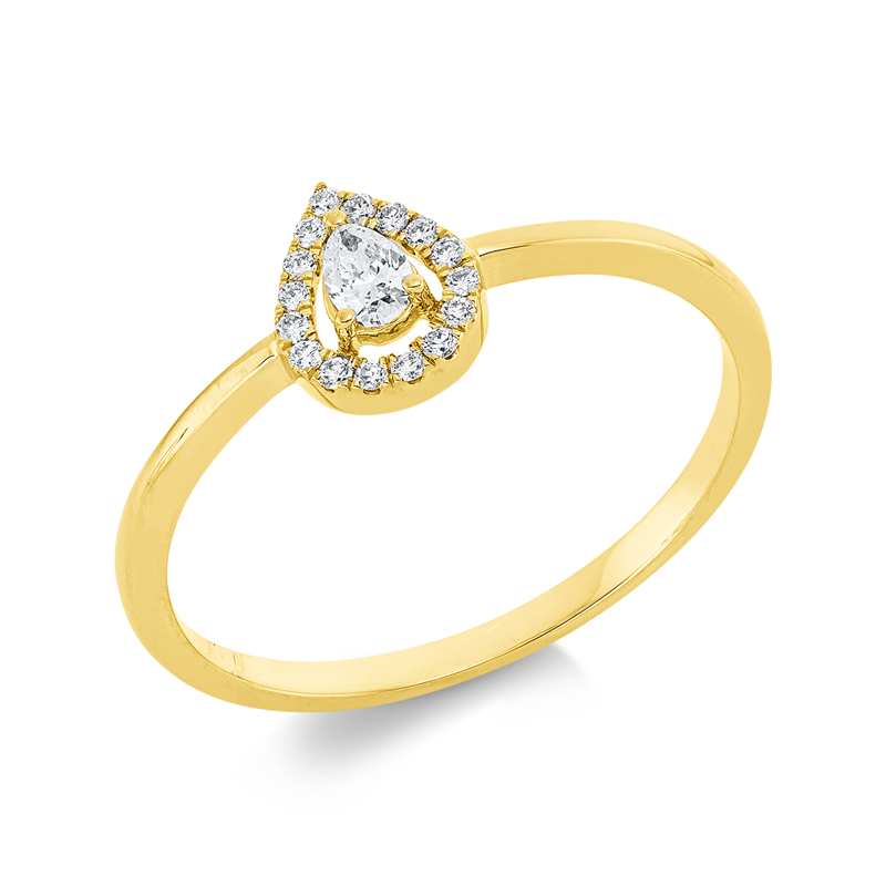 Solitaire mit Besatz Ring