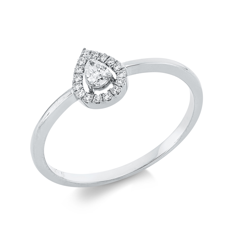Solitaire mit Besatz Ring