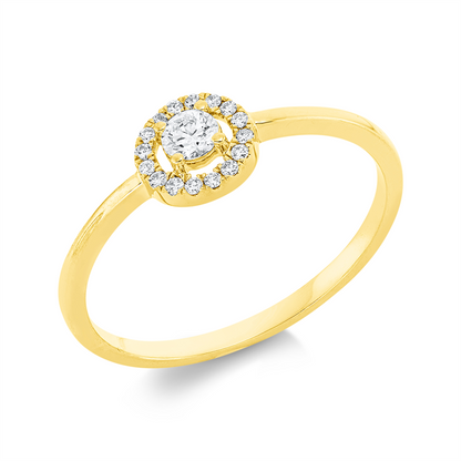 Solitaire mit Besatz Ring