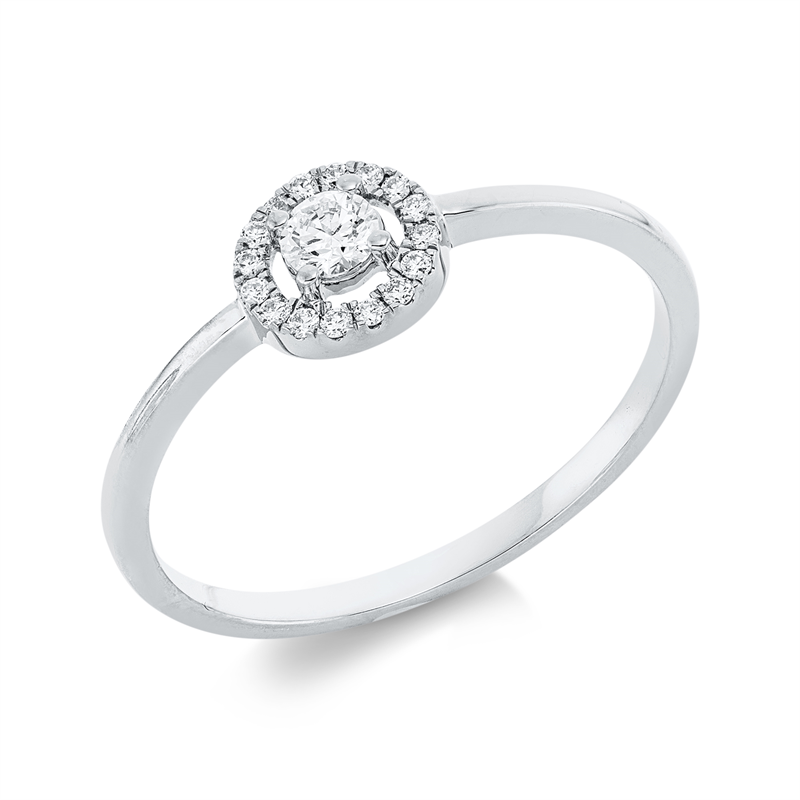 Solitaire mit Besatz Ring