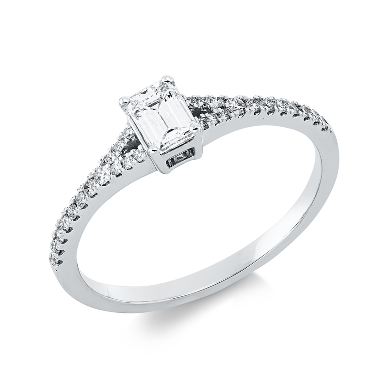 Solitaire mit Besatz Ring