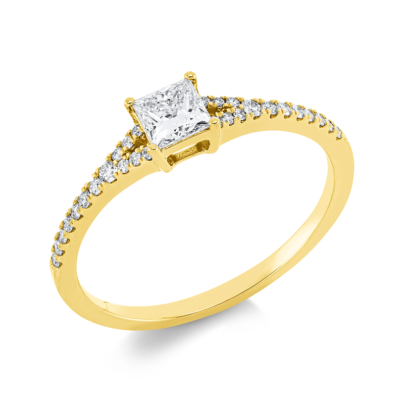 Solitaire mit Besatz Ring