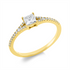 Solitaire mit Besatz Ring