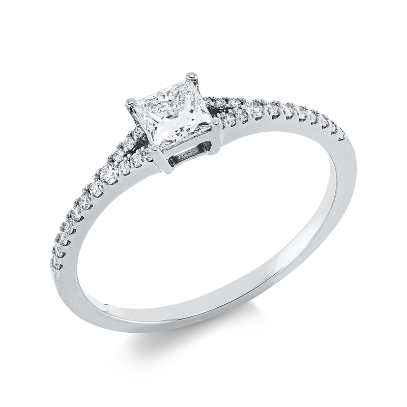 Solitaire mit Besatz Ring