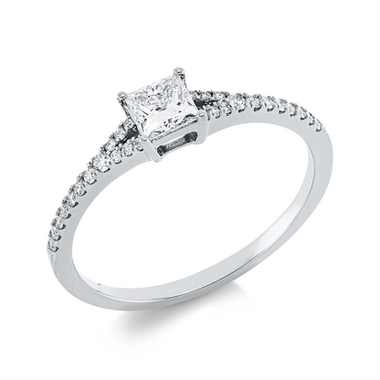 Solitaire mit Besatz Ring