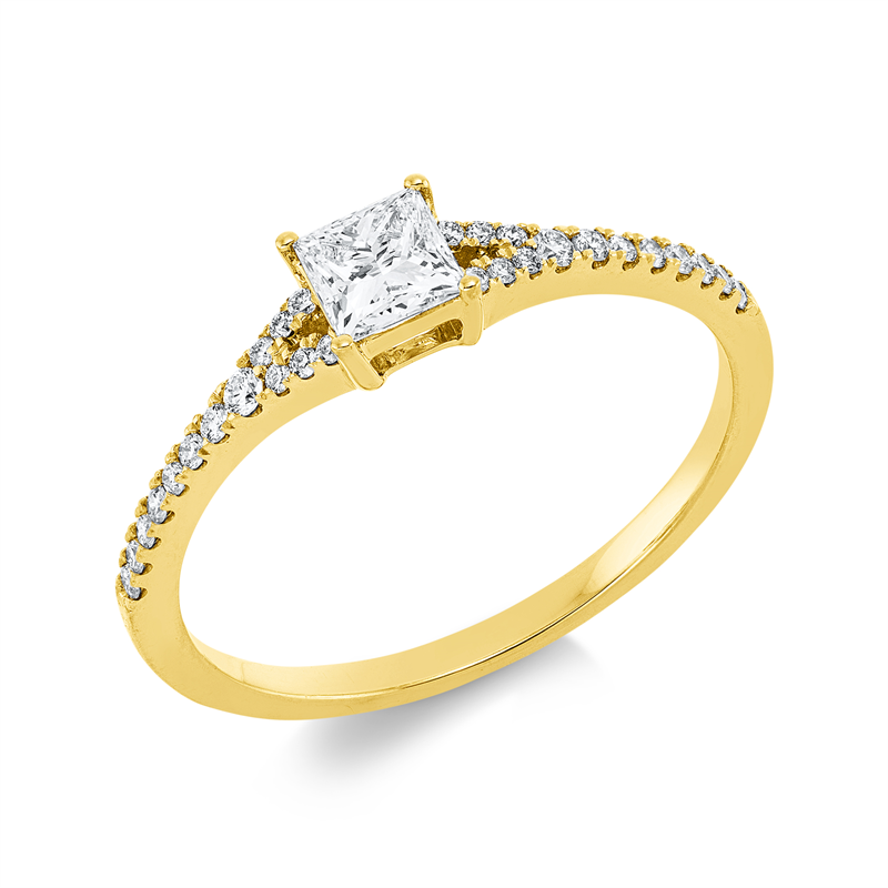 Solitaire mit Besatz Ring