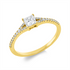 Solitaire mit Besatz Ring