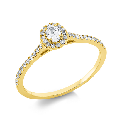 Solitaire mit Besatz Ring