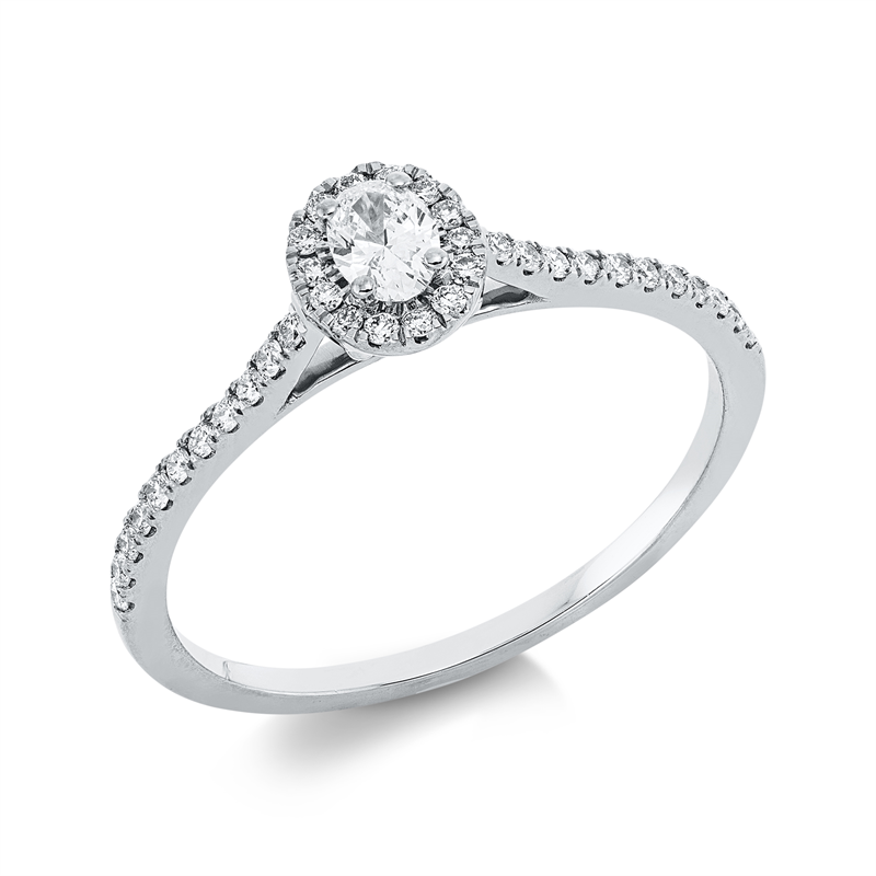 Solitaire mit Besatz Ring