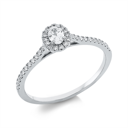 Solitaire mit Besatz Ring