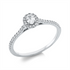 Solitaire mit Besatz Ring