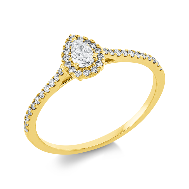 Solitaire mit Besatz Ring