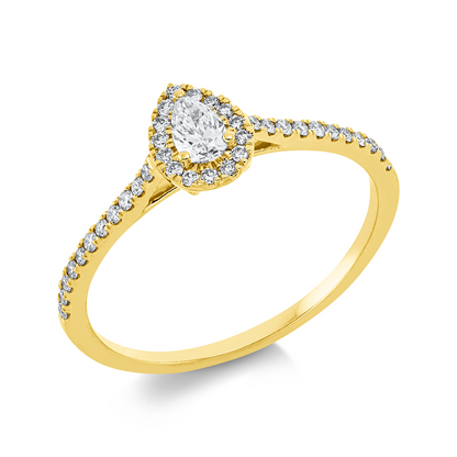 Solitaire mit Besatz Ring