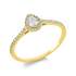 Solitaire mit Besatz Ring