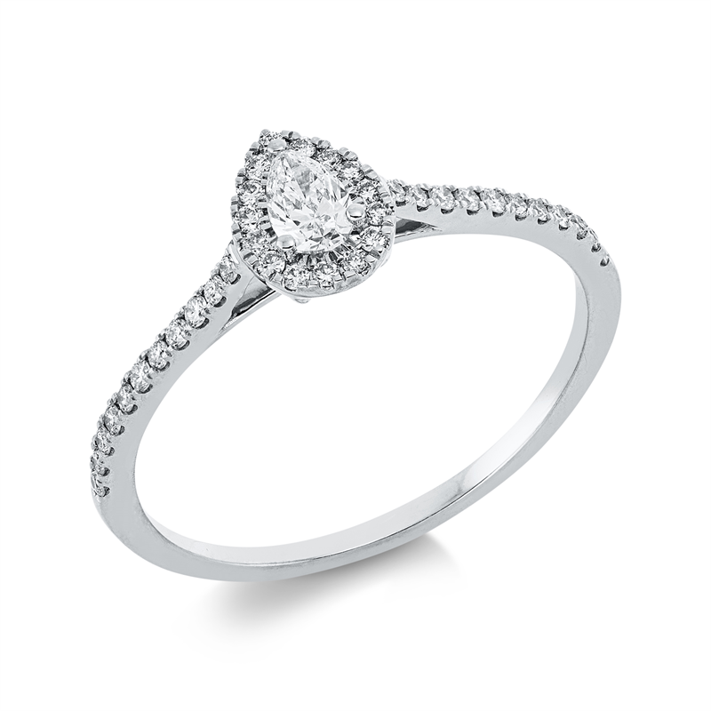 Solitaire mit Besatz Ring