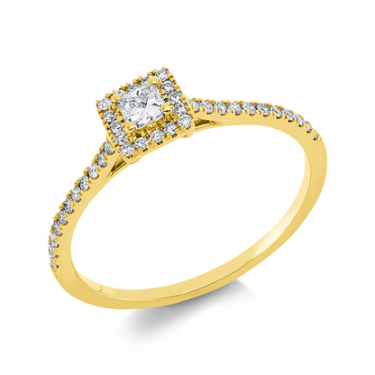 Solitaire mit Besatz Ring