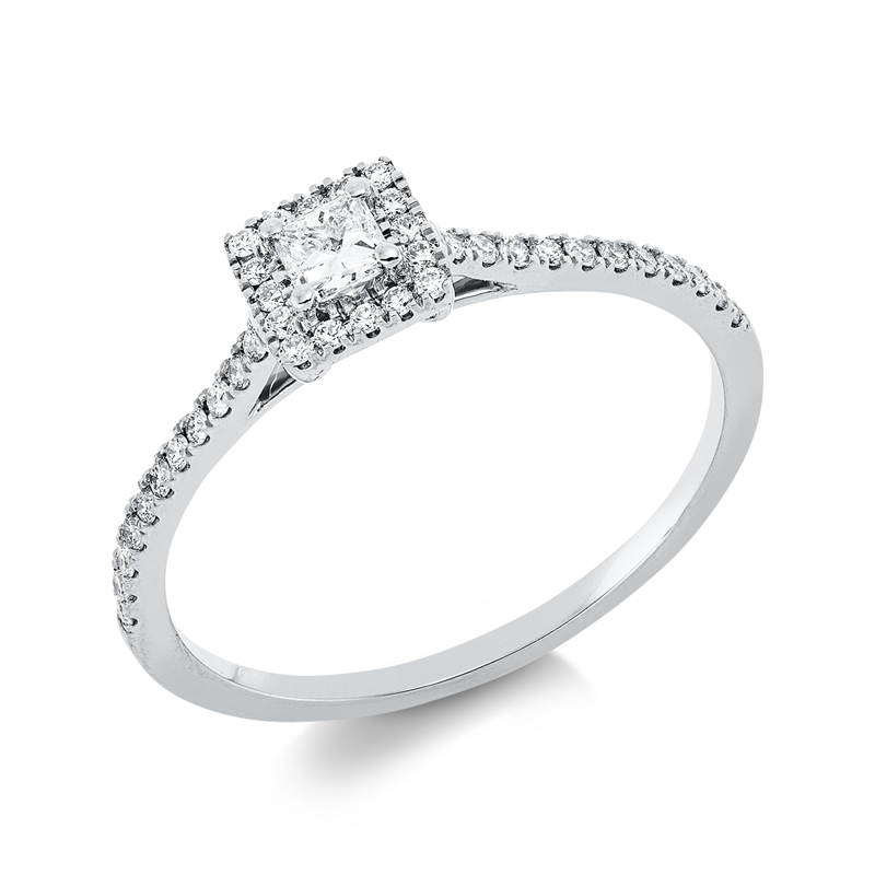 Solitaire mit Besatz Ring