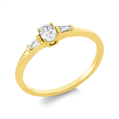 Solitaire mit Besatz Ring
