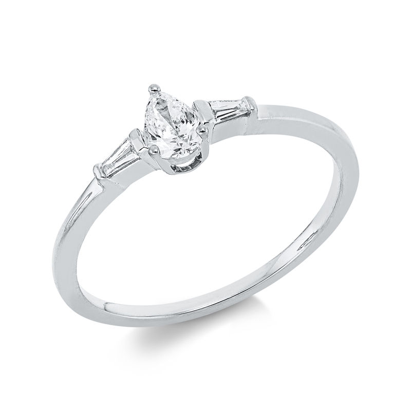 Solitaire mit Besatz Ring