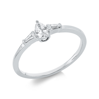 Solitaire mit Besatz Ring