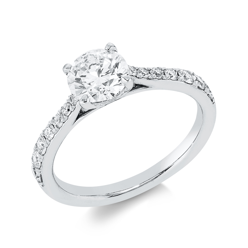 Solitaire mit Besatz Ring