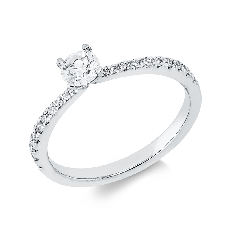 Solitaire mit Besatz Ring