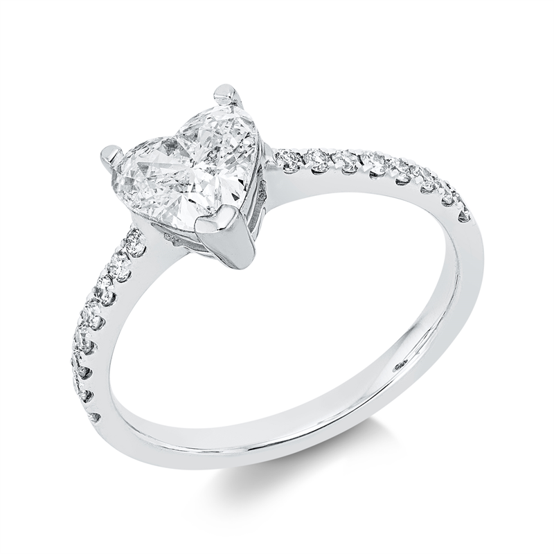 Solitaire mit Besatz Ring