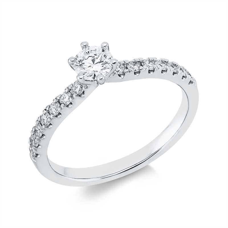 Solitaire mit Besatz Ring