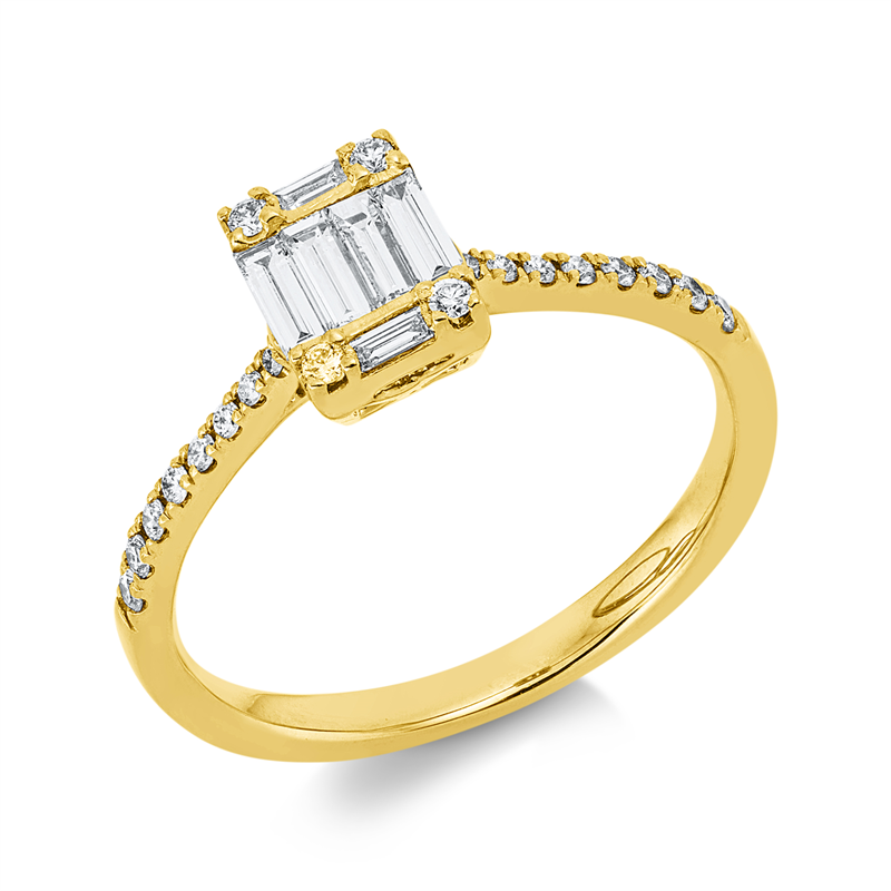 Baguette Illusion Ring