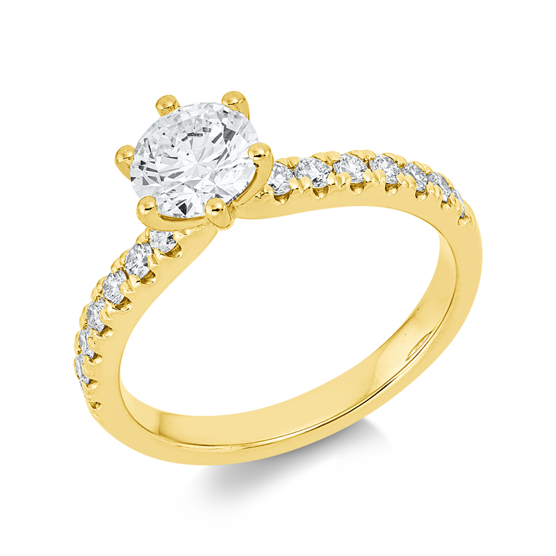 Solitaire mit Besatz Ring