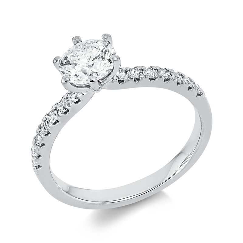 Solitaire mit Besatz Ring