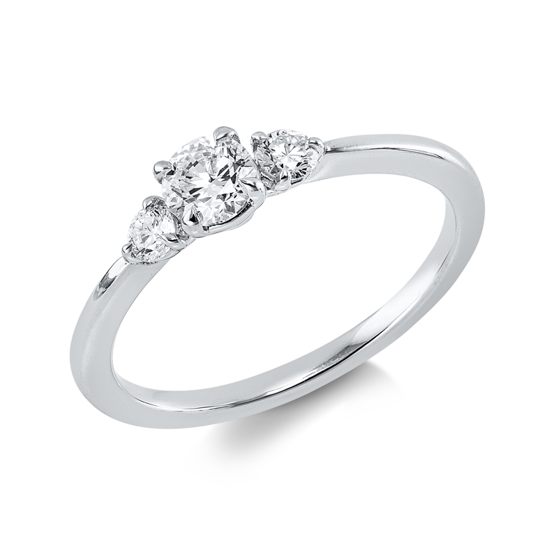 Solitaire mit Besatz Ring