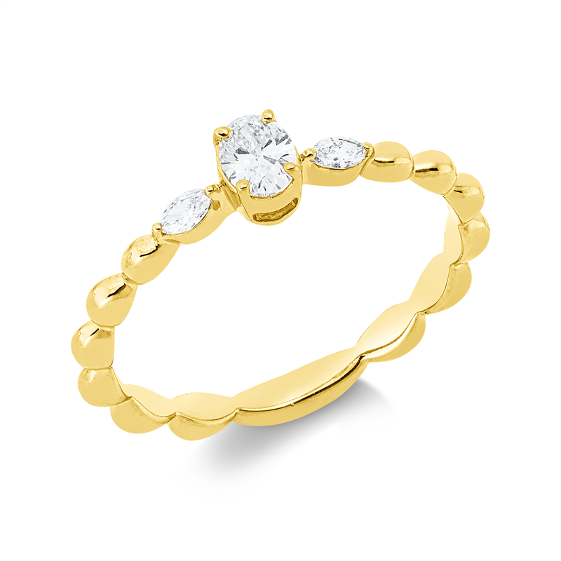 Solitaire mit Besatz Ring