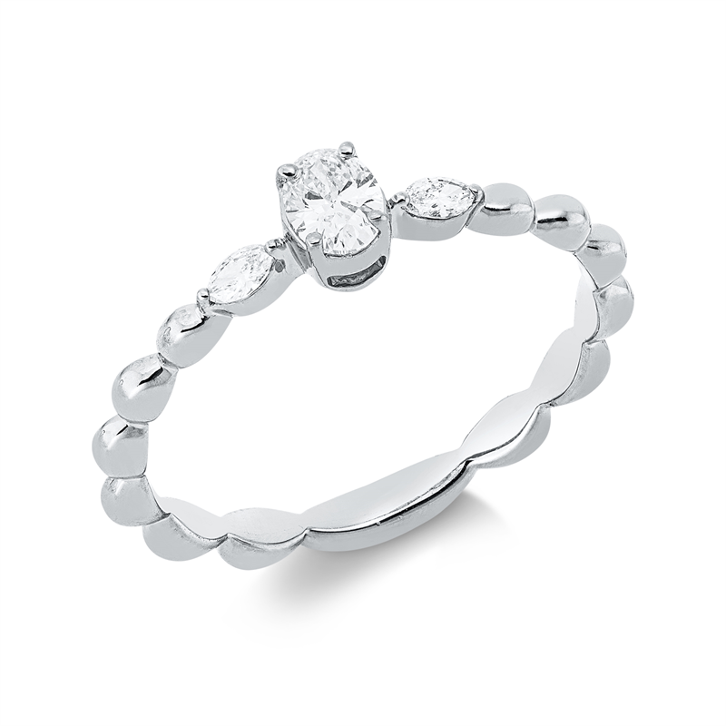 Solitaire mit Besatz Ring