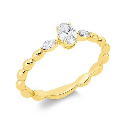 Solitaire mit Besatz Ring