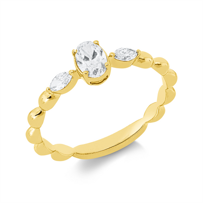 Solitaire mit Besatz Ring