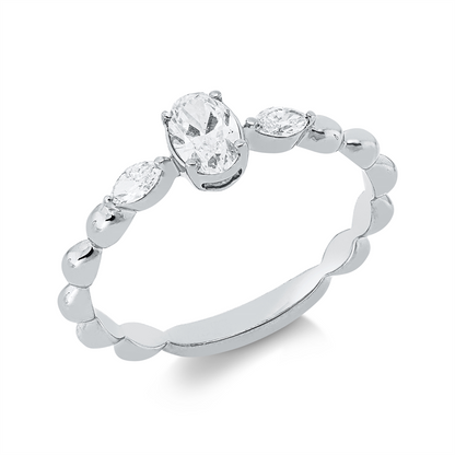 Solitaire mit Besatz Ring
